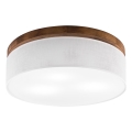 Brilagi - Plafonnier BELLADONNA 3xE27/15W/230V d. 50 cm blanc/chêne cerise