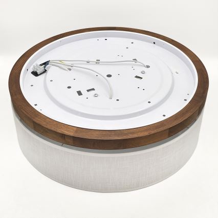 Brilagi - Plafonnier BELLADONNA 3xE27/15W/230V d. 50 cm blanc/chêne cerise