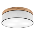 Brilagi - Plafonnier BELLADONNA 3xE27/15W/230V d. 50 cm blanc/chêne