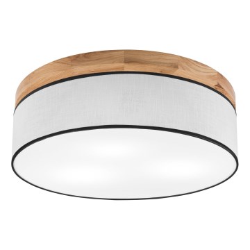 Brilagi - Plafonnier BELLADONNA 3xE27/15W/230V d. 50 cm blanc/chêne