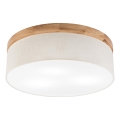 Brilagi - Plafonnier BELLADONNA 3xE27/15W/230V d. 50 cm crème/chêne