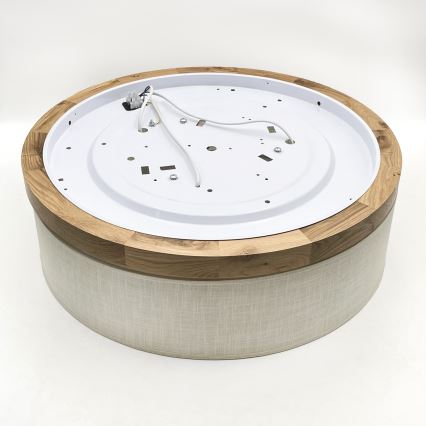 Brilagi - Plafonnier BELLADONNA 3xE27/15W/230V d. 50 cm crème/chêne