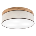 Brilagi - Plafonnier BELLADONNA 3xE27/15W/230V d. 50 cm crème/chêne