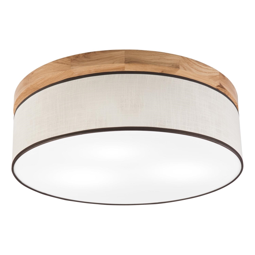 Brilagi - Plafonnier BELLADONNA 3xE27/15W/230V d. 50 cm crème/chêne