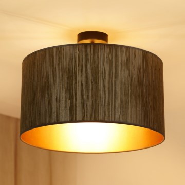 Brilagi - Plafonnier BOSTON ROLLER 1xE27/15W/230V d. 45 cm paille marron/doré