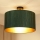 Brilagi - Plafonnier BOSTON ROLLER 1xE27/15W/230V d. 45 cm paille vert/doré