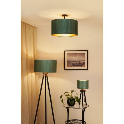 Brilagi - Plafonnier BOSTON ROLLER 1xE27/15W/230V d. 45 cm paille vert/doré