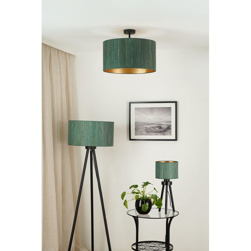 Brilagi - Plafonnier BOSTON ROLLER 1xE27/15W/230V d. 45 cm paille vert/doré