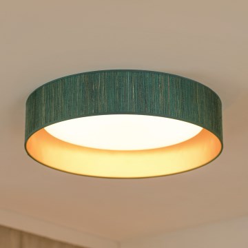 Brilagi - Plafonnier BOSTON ROLLER LED/24W/230V d. 45 cm paille vert/doré