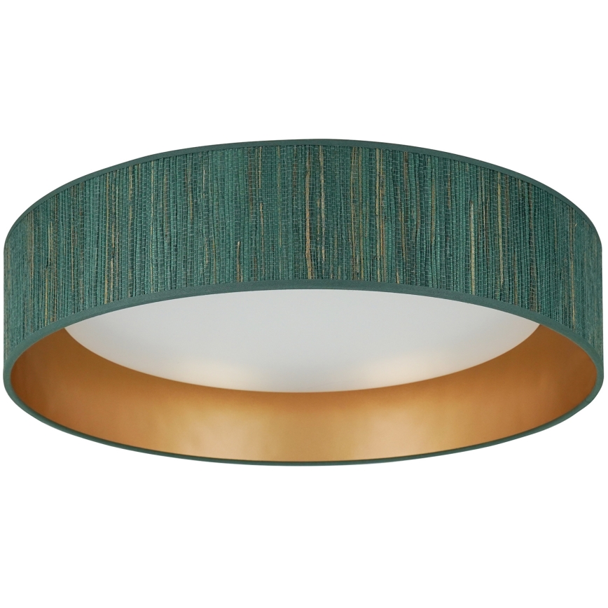 Brilagi - Plafonnier BOSTON ROLLER LED/24W/230V d. 45 cm paille vert/doré