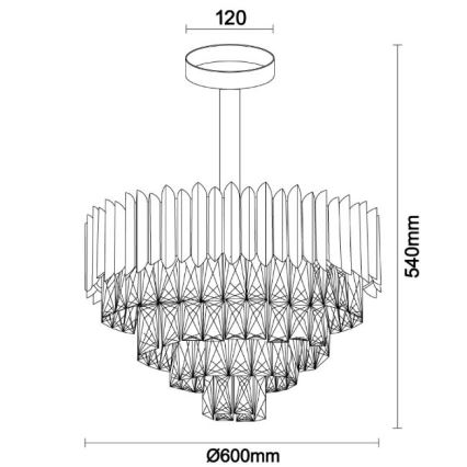 Brilagi - Plafonnier CARLOS 9xE14/40W/230V Ø 60 cm
