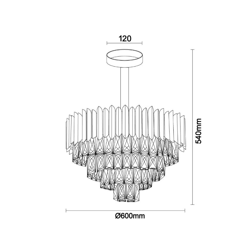 Brilagi - Plafonnier CARLOS 9xE14/40W/230V Ø 60 cm