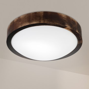 Brilagi - Plafonnier CARVALHO SLIM SMOKEY 1xE27/60W/230V chêne Ø 27,5 cm