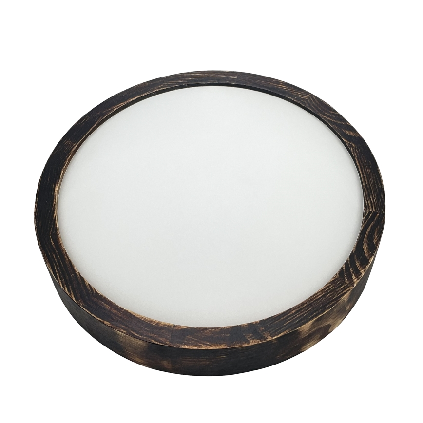 Brilagi - Plafonnier CARVALHO SLIM SMOKEY 1xE27/60W/230V chêne Ø 27,5 cm