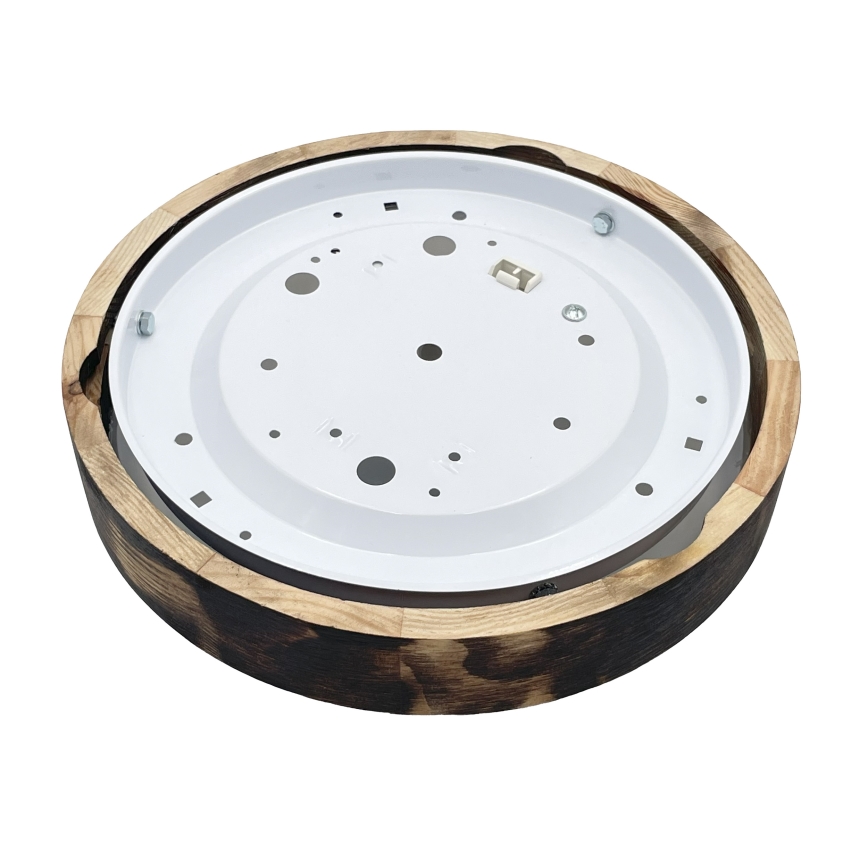 Brilagi - Plafonnier CARVALHO SLIM SMOKEY 1xE27/60W/230V chêne Ø 27,5 cm