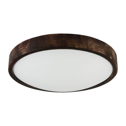 Brilagi - Plafonnier CARVALHO SLIM SMOKEY 2xE27/60W/230V chêne Ø 37,5 cm