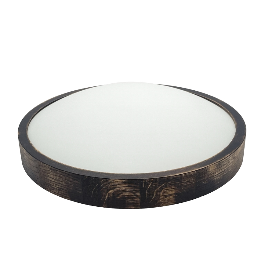 Brilagi - Plafonnier CARVALHO SLIM SMOKEY 2xE27/60W/230V chêne Ø 37,5 cm