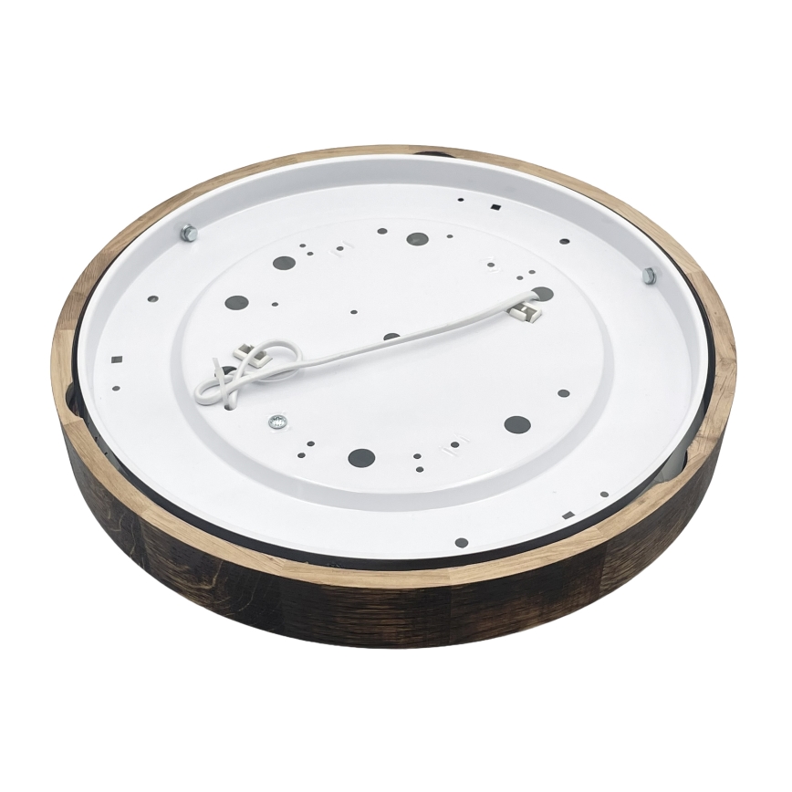 Brilagi - Plafonnier CARVALHO SLIM SMOKEY 2xE27/60W/230V chêne Ø 37,5 cm