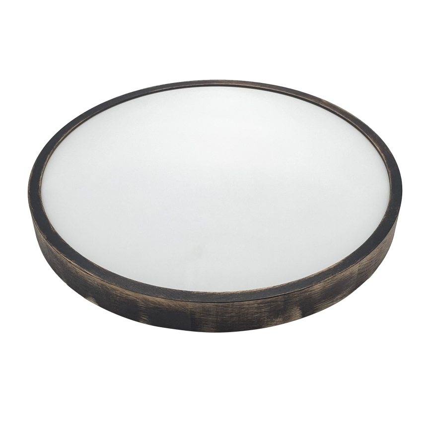 Brilagi - Plafonnier CARVALHO SLIM SMOKEY 3xE27/60W/230V chêne Ø 47,5 cm