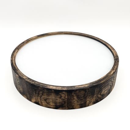 Brilagi - Plafonnier CARVALHO SMOKEY 2xE27/60W/230V chêne Ø 37,5 cm