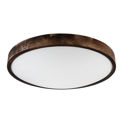 Brilagi - Plafonnier CARVALHO SMOKEY 3xE27/15W/230V chêne Ø 47,5 cm