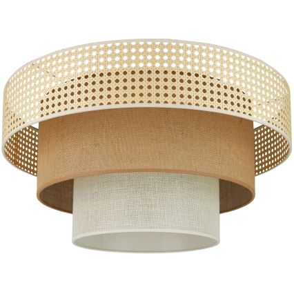 Brilagi - Plafonnier CEDAR LUNETA 1xE27/15W/230V d. 45 cm beige/marron/crème