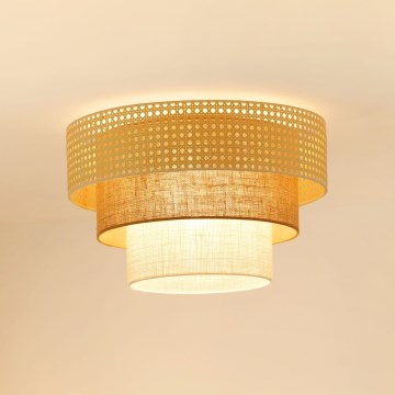 Brilagi - Plafonnier CEDAR LUNETA 1xE27/15W/230V d. 45 cm beige/marron/crème