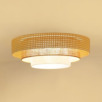 Brilagi - Plafonnier CEDAR LUNETA LED/26W/230V beige/marron/crème