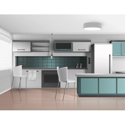 Brilagi - Plafonnier CLARE 2xE27/24W/230V d. 30 cm gris