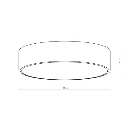 Brilagi - Plafonnier CLARE 2xE27/24W/230V Ø 30 cm kaki