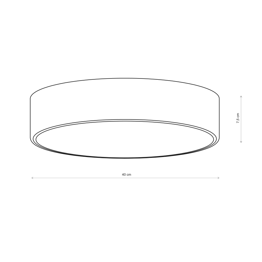 Brilagi - Plafonnier CLARE 3xE27/24W/230V Ø 40 cm kaki