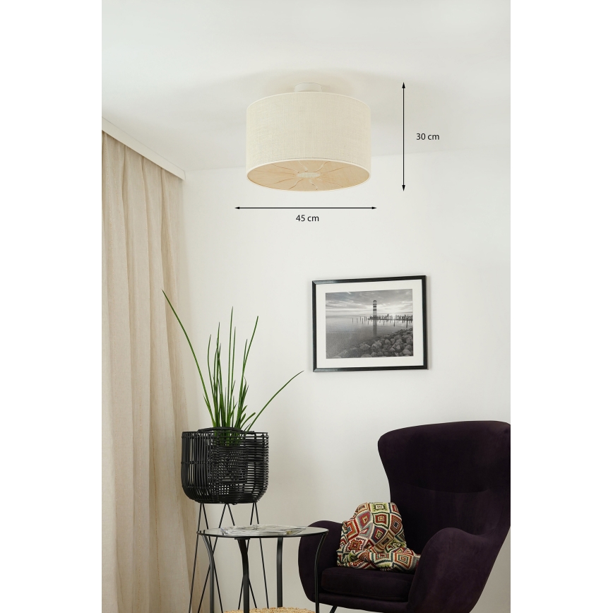 Brilagi - Plafonnier COUNTRY ROLLER 1xE27/15W/230V d. 45 cm crème