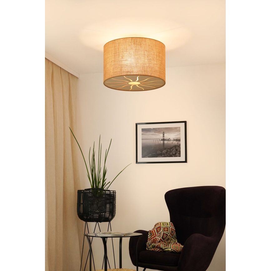 Brilagi - Plafonnier COUNTRY ROLLER 1xE27/15W/230V d. 50 cm beige