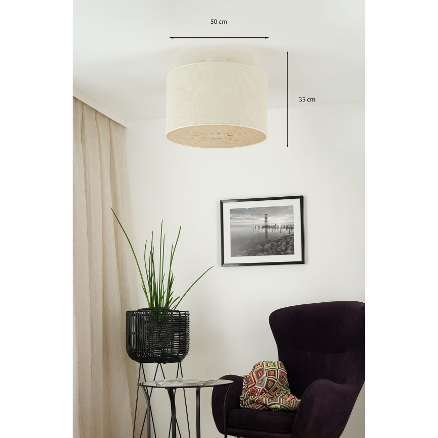 Brilagi - Plafonnier COUNTRY ROLLER 1xE27/15W/230V d. 50 cm crème