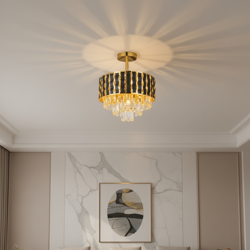 Brilagi - Plafonnier CRISTAL 5xE14/40W/230V Ø 38 cm