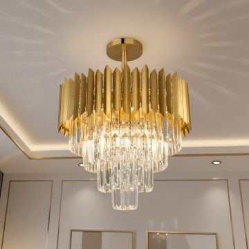 Brilagi - Plafonnier CRISTAL 5xE14/40W/230V Ø 43 cm