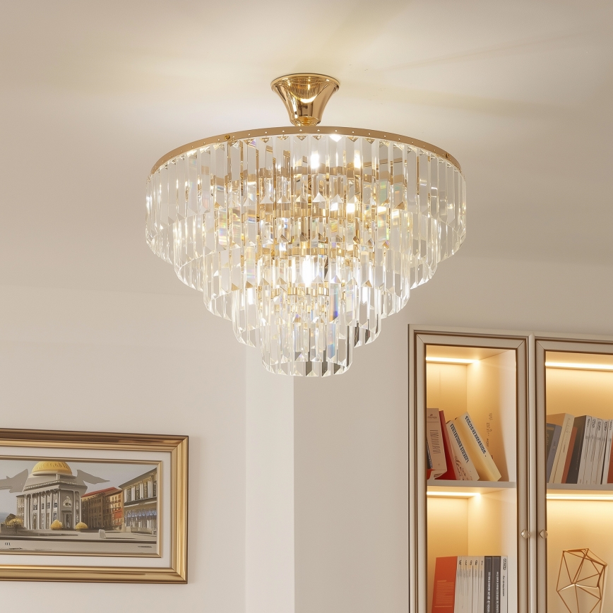 Brilagi - Plafonnier CRYSTAL 5xE14/40W/230V doré