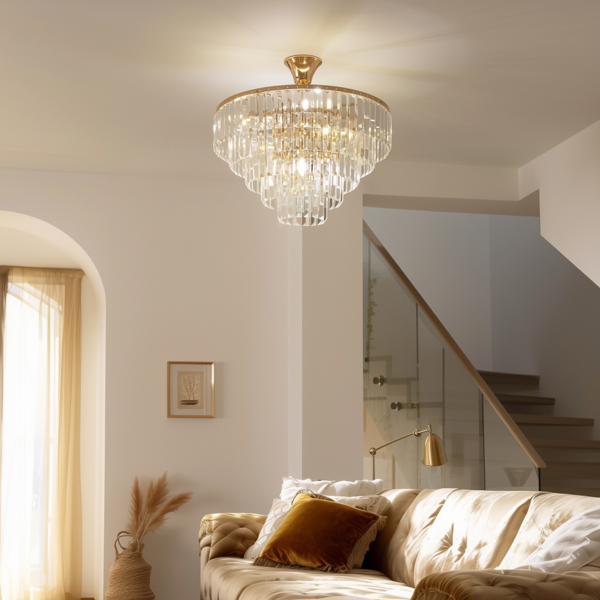 Brilagi - Plafonnier CRYSTAL 5xE14/40W/230V doré