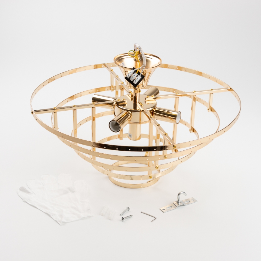 Brilagi - Plafonnier CRYSTAL 5xE14/40W/230V doré