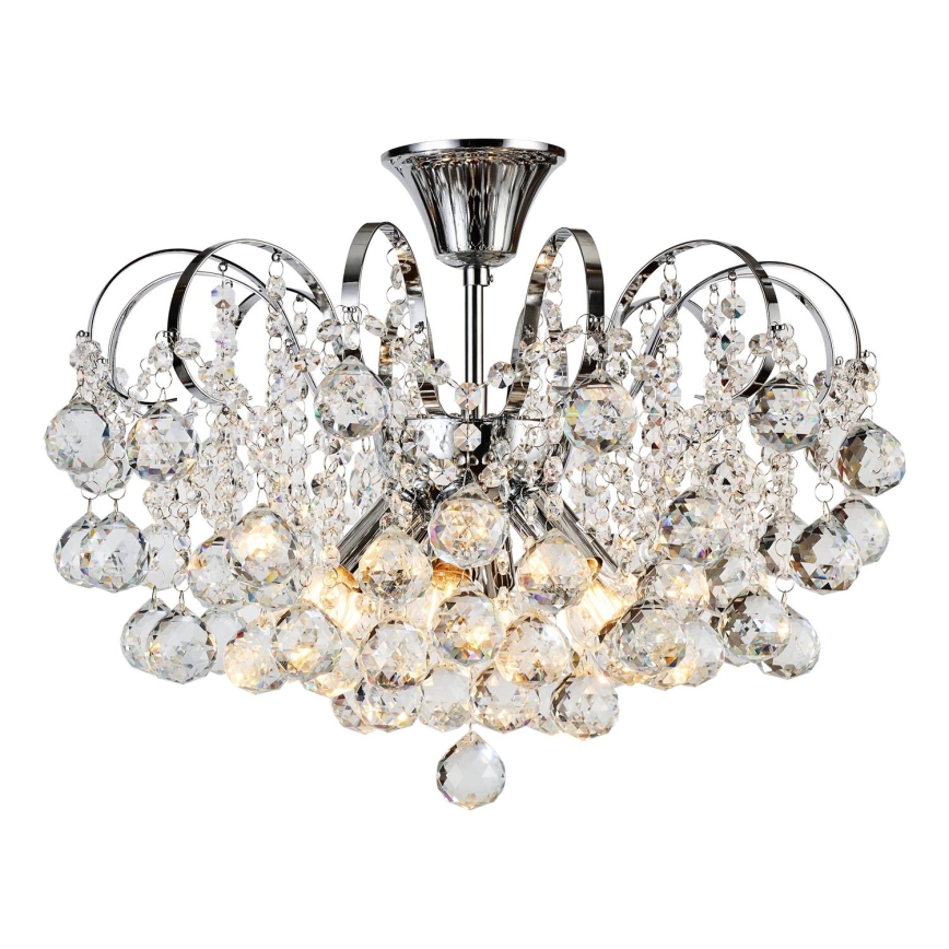 Brilagi - Plafonnier CRYSTAL 6xE14/60W/230V chrome brillant