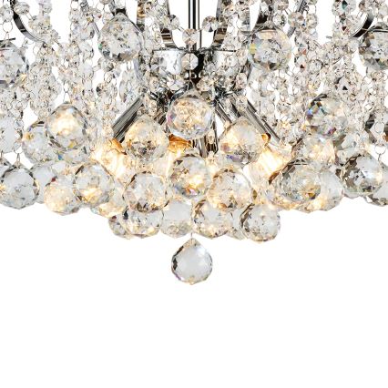 Brilagi - Plafonnier CRYSTAL 6xE14/60W/230V chrome brillant