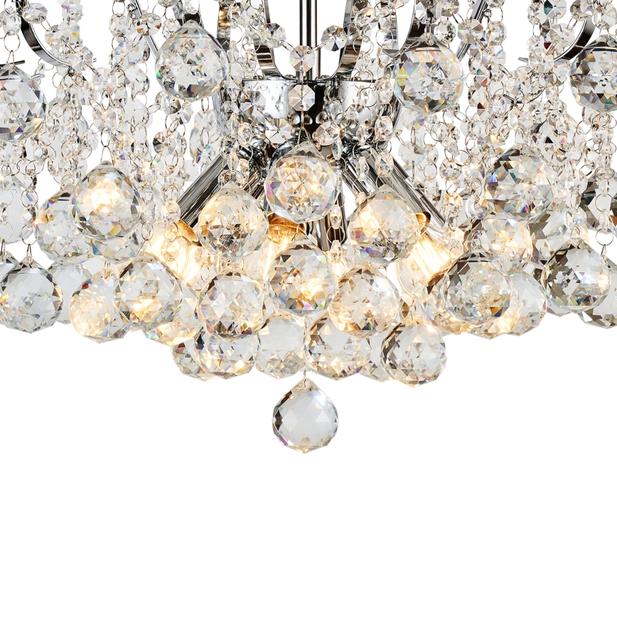 Brilagi - Plafonnier CRYSTAL 6xE14/60W/230V chrome brillant