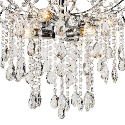 Brilagi - Plafonnier CRYSTAL 6xE14/60W/230V chrome brillant