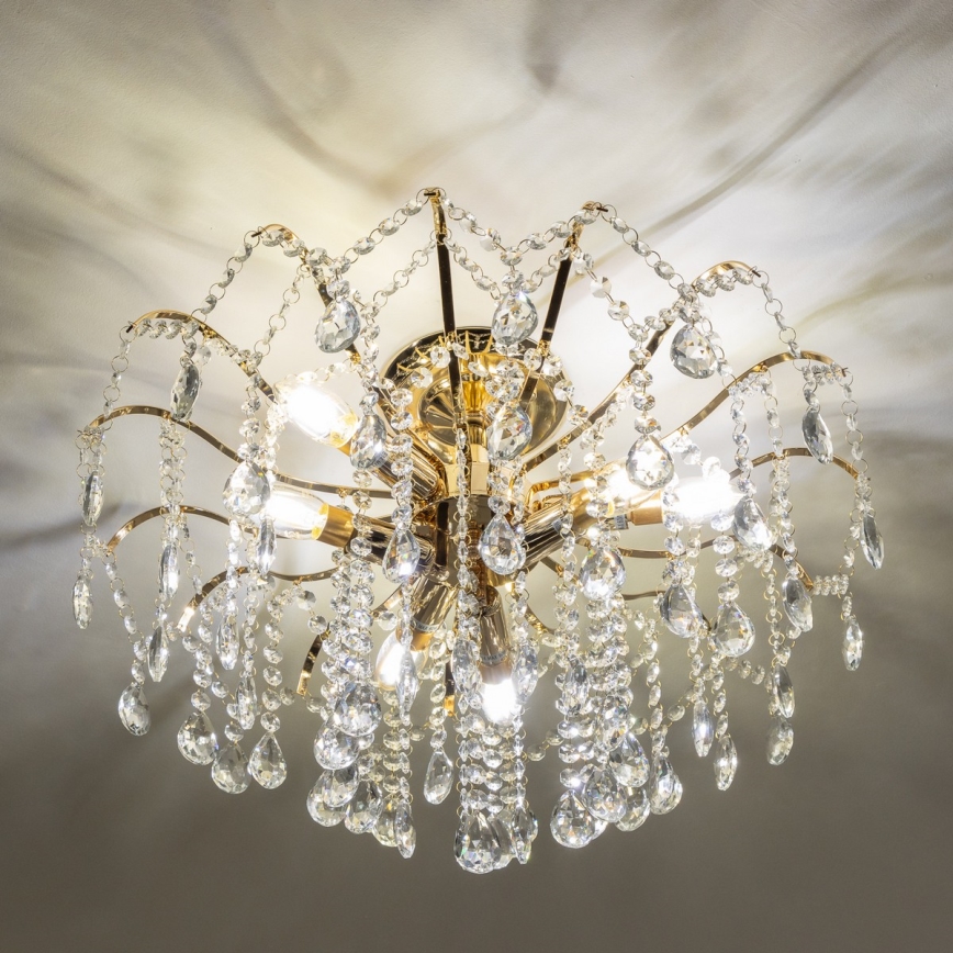 Brilagi - Plafonnier CRYSTAL 6xE14/60W/230V doré