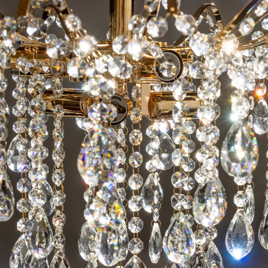 Brilagi - Plafonnier CRYSTAL 6xE14/60W/230V doré