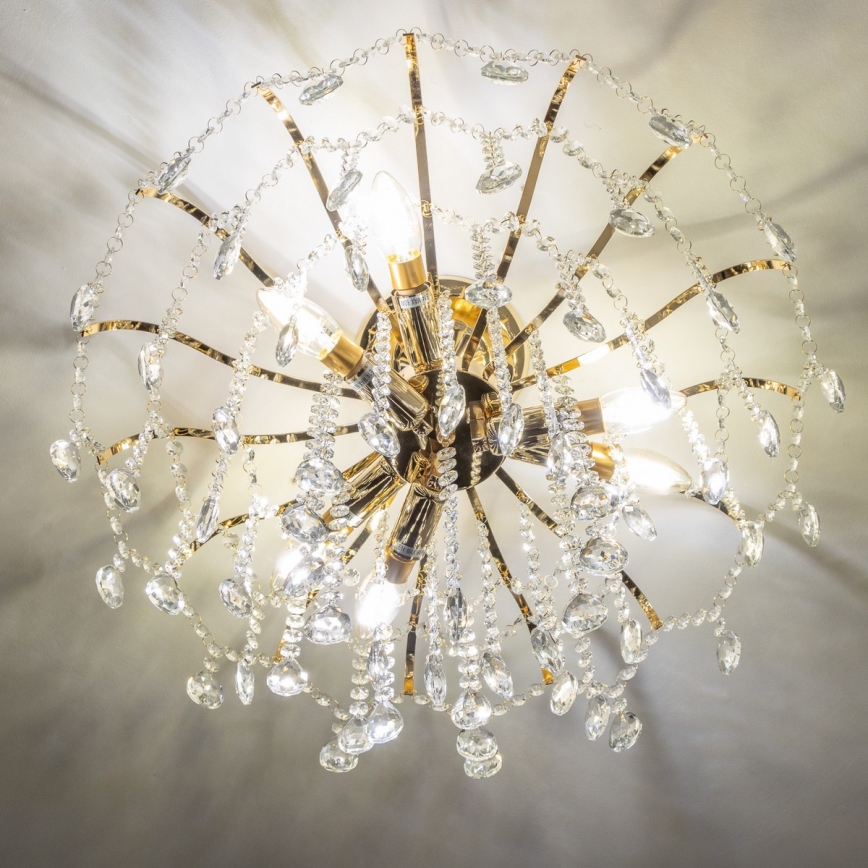 Brilagi - Plafonnier CRYSTAL 6xE14/60W/230V doré