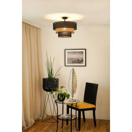 Brilagi - Plafonnier DAKOTA LUNETA 1xE27/15W/230V d. 45 cm noir/beige