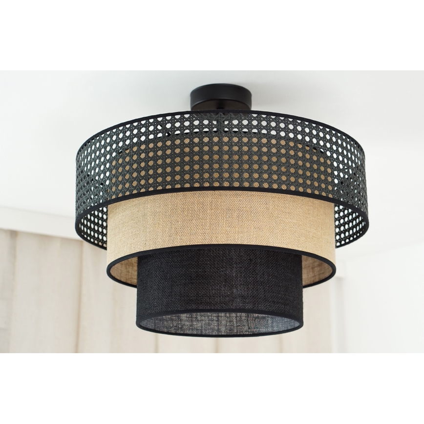 Brilagi - Plafonnier DAKOTA LUNETA 1xE27/15W/230V d. 45 cm noir/beige