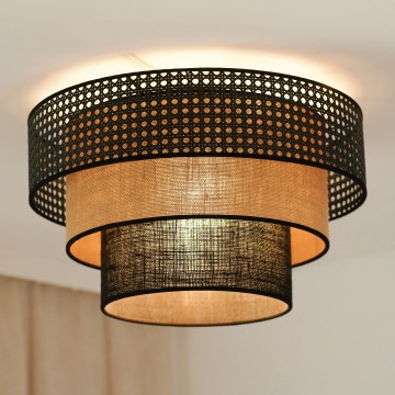 Brilagi - Plafonnier DAKOTA LUNETA 1xE27/15W/230V d. 45 cm noir/beige