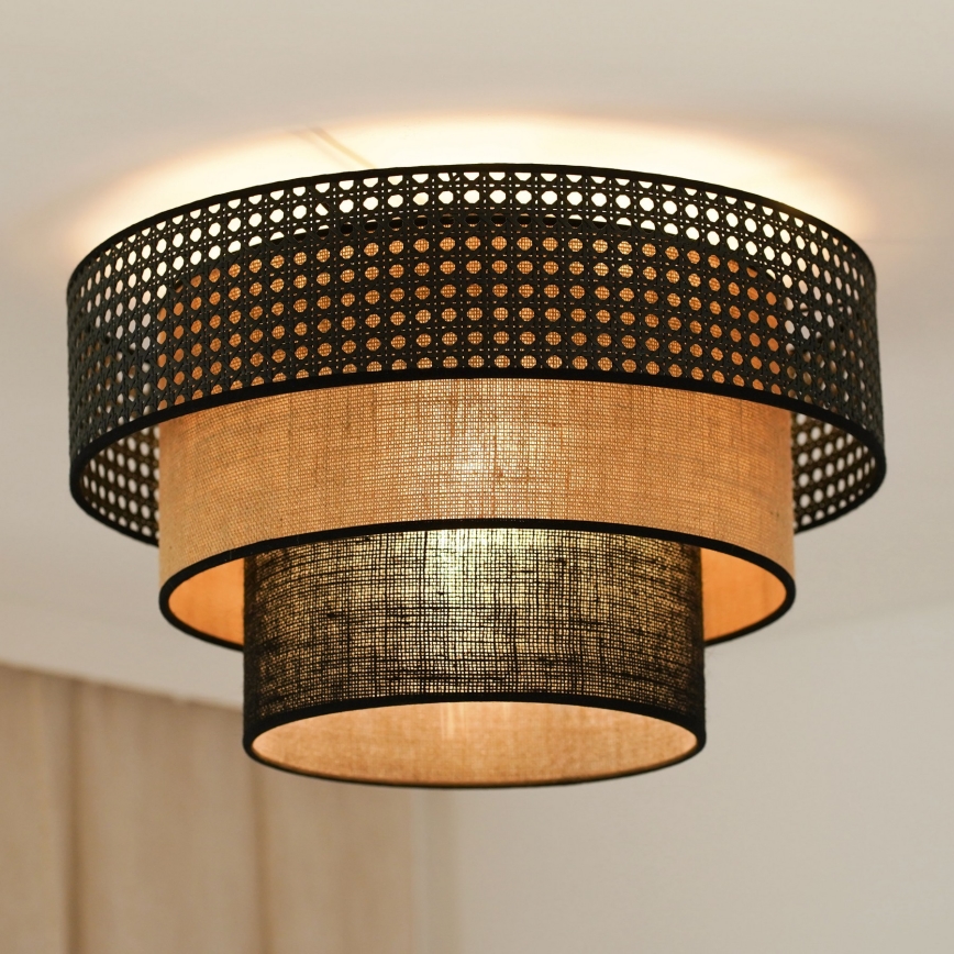 Brilagi - Plafonnier DAKOTA LUNETA 1xE27/15W/230V d. 45 cm noir/beige